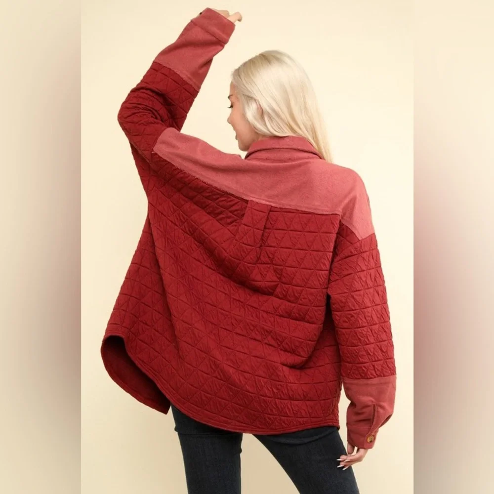 #118 Soft Quilted Shacket - Picture 3 of 6